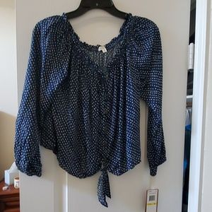 Mason & Belle Kolleen Off the Shoulder Tie Top